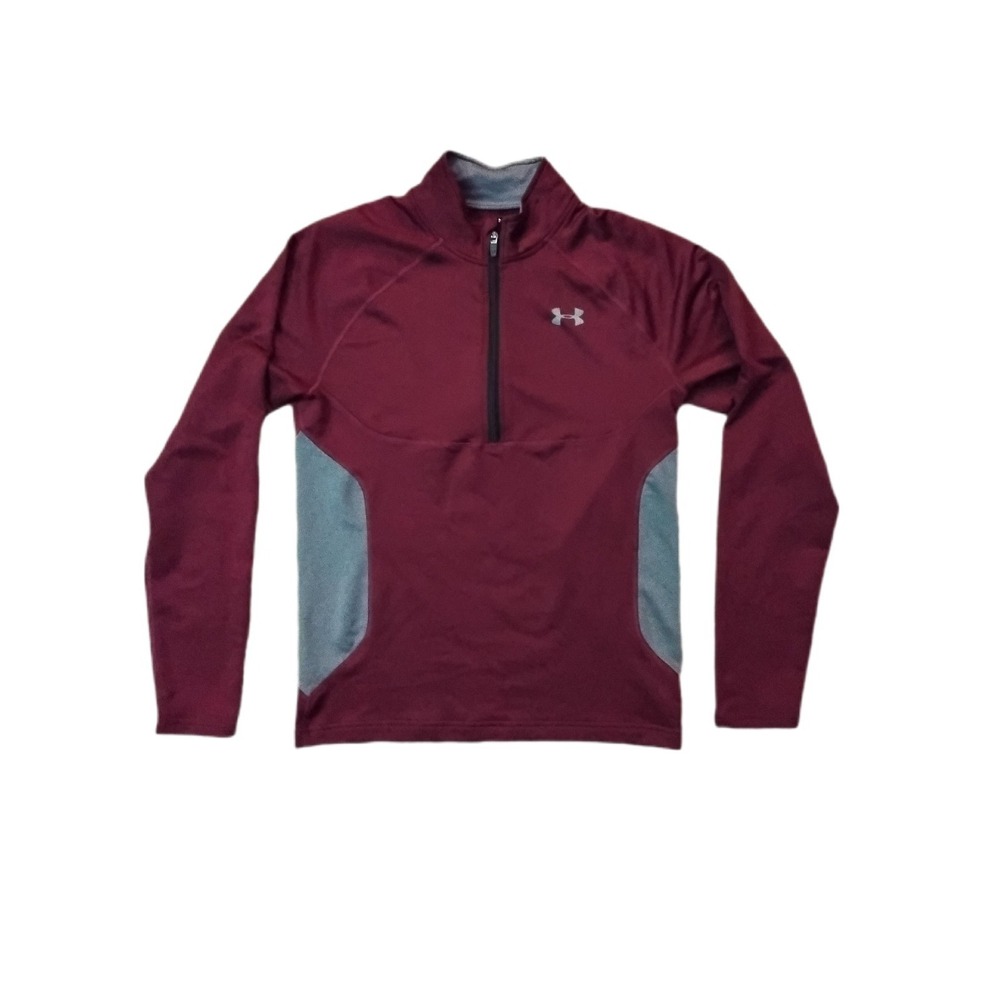Under Armour Women's Burgundy Half Zip‎ Pullover Size Large